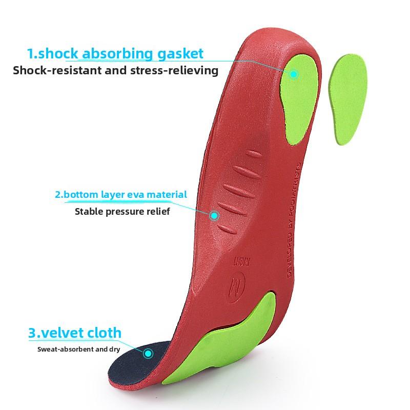 Children's Inner Eight-character Insole Foot Inward and Eversion XO-shaped Leg Baby Flat Foot Support Shock Absorption Sports Full Pad