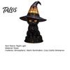 Gothic Bedroom Lamp Halloween Witch Cat Night Light, Resin Table with Warm Light Glow, Home Decor for Shelf, Spooky Gift Atmospheric
