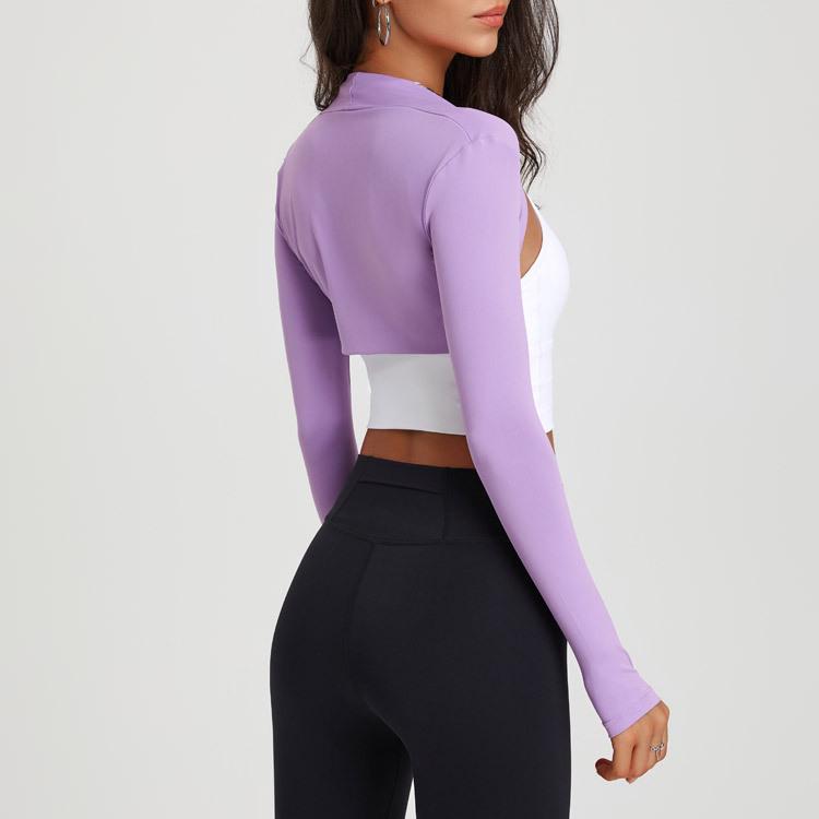 Spring/Summer Long Sleeve Yoga & Dance Cardigan - Solid Color Vest Cover-Up