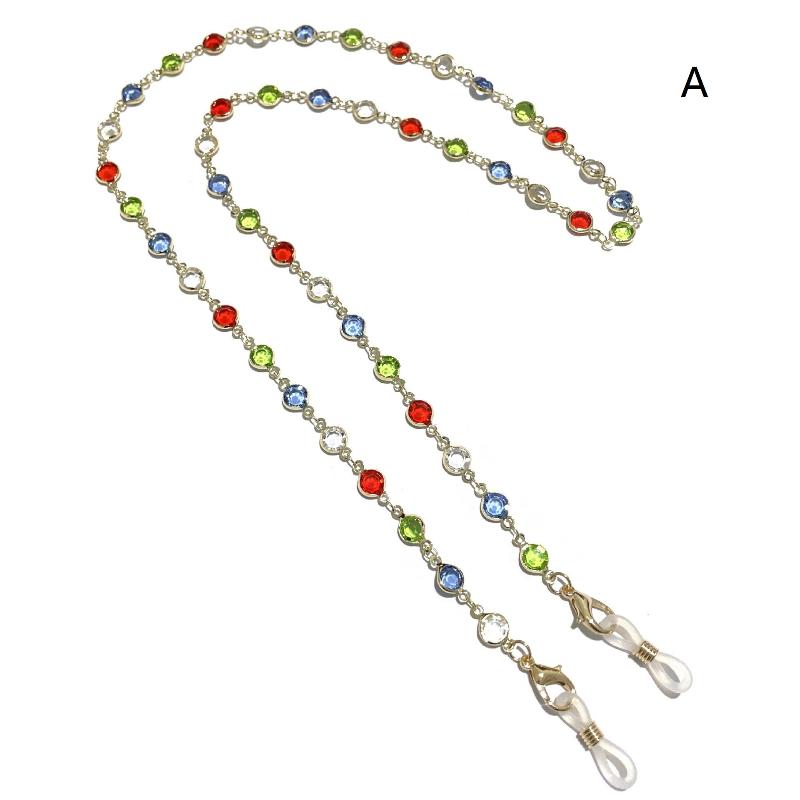 Sunglasses Holder Strap Anti-Loss Metal Eyeglass Chain Cord Lanyard for Women Outdoor Sports Vacation