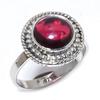 Natural Garnet Gemstone Handmade 925 Solid Sterling Silver Jewelry Ring S.7 N1E26