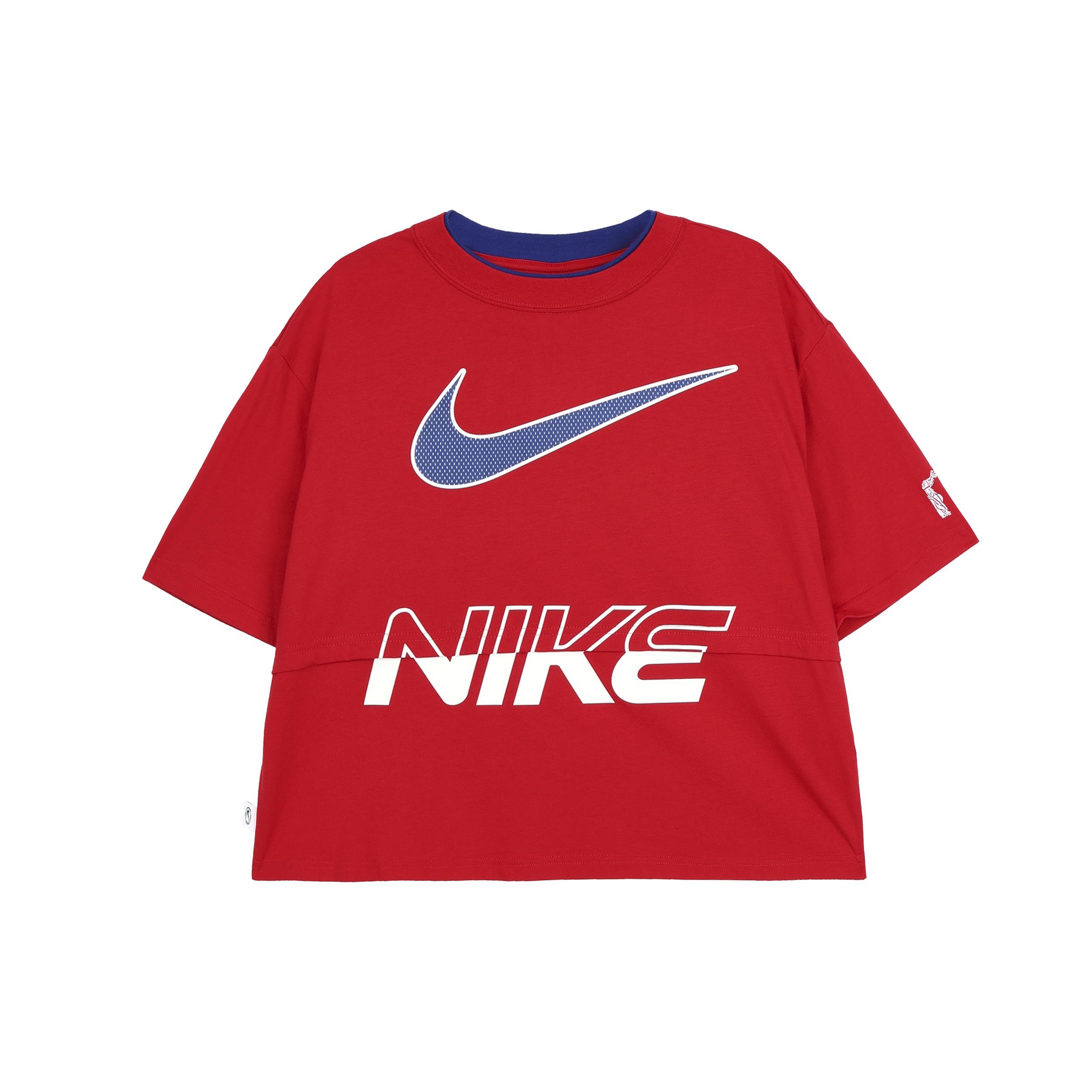 (WMNS) Nike Sportswear Logo T-shirt Asia Sizing  Gym Red  Women s HF6291-687 S