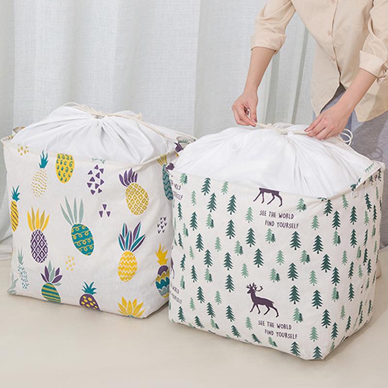 Foldable Fabric Storage Bin With Large Capacity For Bedroom Closet Organization