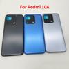 Original New Back Cover For Xiaomi Redmi 10A Battery Cover Rear Door Housing with Camera Frame Lens Replacement