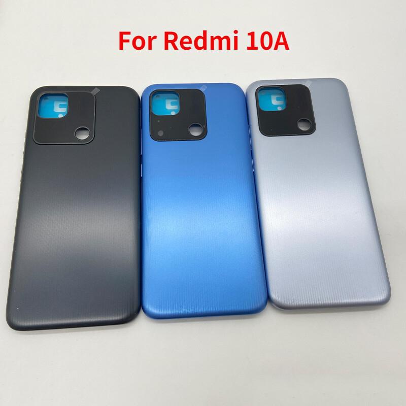 Original New Back Cover For Xiaomi Redmi 10A Battery Cover Rear Door Housing with Camera Frame Lens Replacement