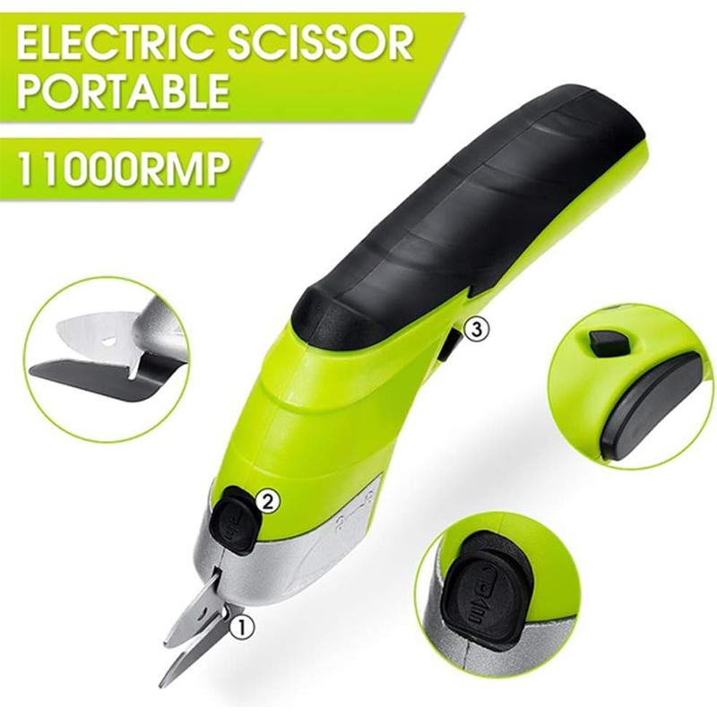 

Cordless Electric Scissors Rechargeable Cardboard Cutter Scissor Power Sewing Shears Tool For Cutting Craft Carpet Leather Cloth