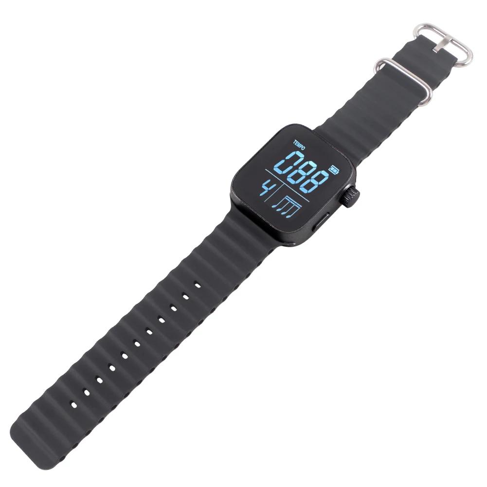 Wearable Vibrating Metronome Watch Adjustable Strap for Running Music Practice Guitar Piano Drums