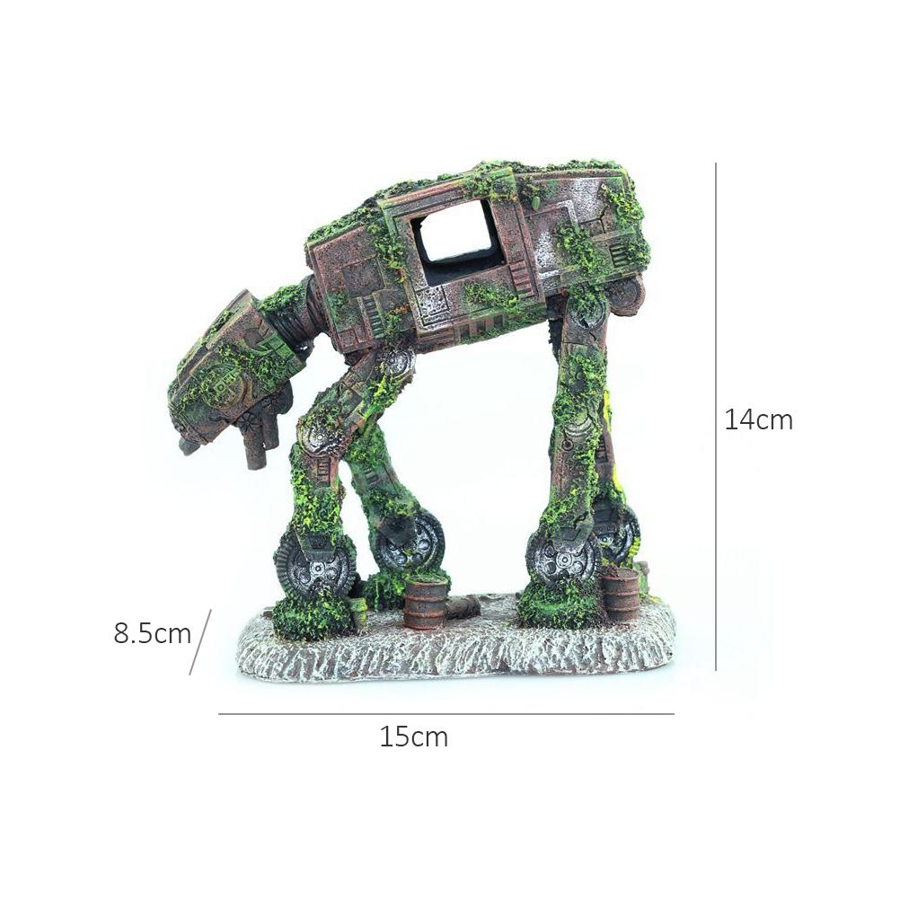 Resin Robot Dog Shape Aquarium Decoration Simulation Robot Dog Aquarium Landscape