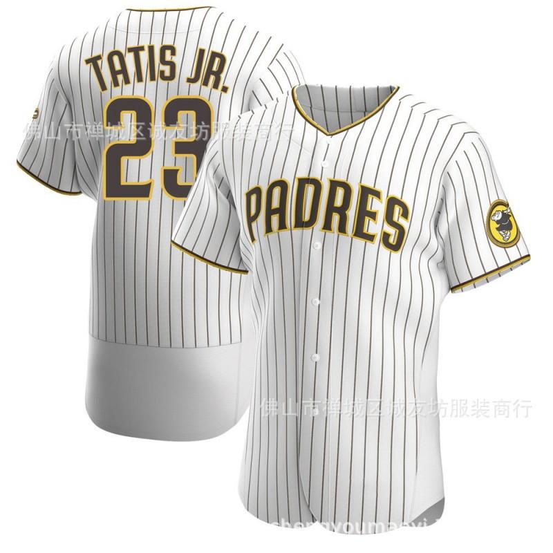 San Diego Padres Fernando Tatis Jr 23 Brown Elite Baseball Jersey Unisex Fan Apparel Sportswear