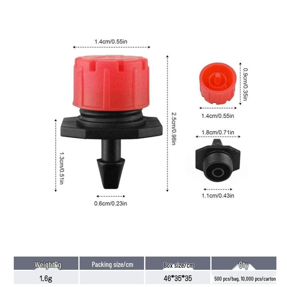 Adjustable Flow Little Red Riding Hood Drip Head: Micro-Spray Irrigation Sprinkler for Horticulture