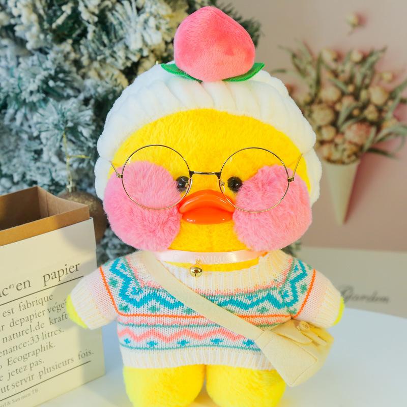 Canard à l'Acide Hyaluronique, Canard Populaire, Café Lalafanfan, Mimi Ins - Petite Figurine Peluche Canard Jaune Comme Cadeau Pour Enfants