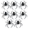 Plastic Halloween Spiders Set, 8 Hanging Figures for Ceiling Styling, Entry Corners, Classroom Themes, Photo Zones and Room Displays