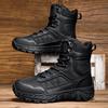 Men's Climbing Shoes Tactical Boots Waterproof Military High Quality Motorcycle Hunting Hiking Shoes Breathable Boots