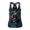 Halloween Clown Girl Movie Role Suit Lady Beauty Back Vest Digital Printing Thin Elastic Top Woman