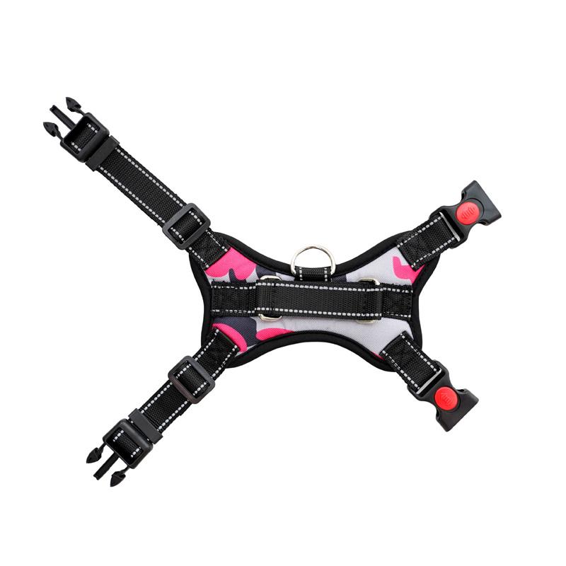 Adjustable Explosion-Proof Pet Harness for Small Medium Dogs - Outdoor Dog Chest Strap Supplies (8 Colors)