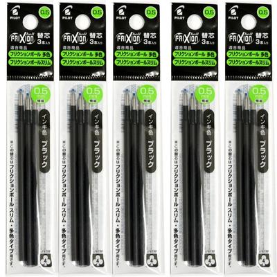 Pilot כדורי Frixion Slim צבעוניים LFBTRF30EF3B x מילויים שחורים, 5, 0.5 מ"מ,