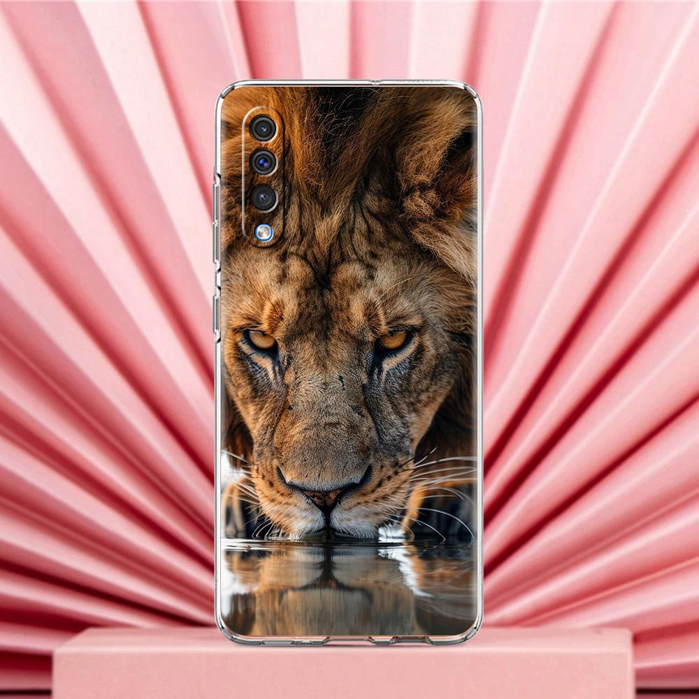 Phone Case For Samsung A56 A36 A26 A24 A16 A14 A12 A32 A50 A70 A22 A40 A34 A54 A42 A52 5G A04s A06 Cover Cool Animal Tiger Lion