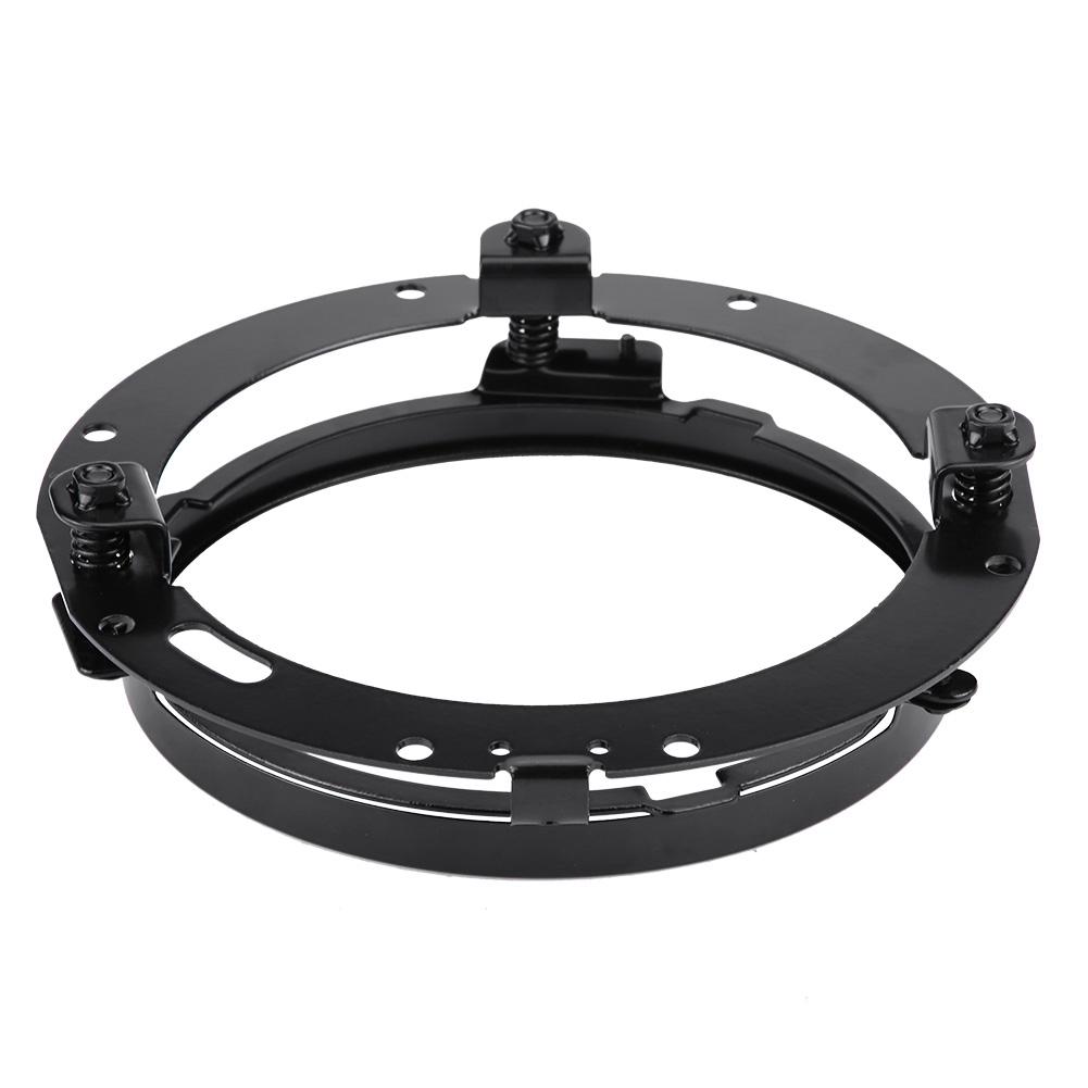 7inch Electroplated Black Headlight Extension Trim Ring Bracket Motorcycle