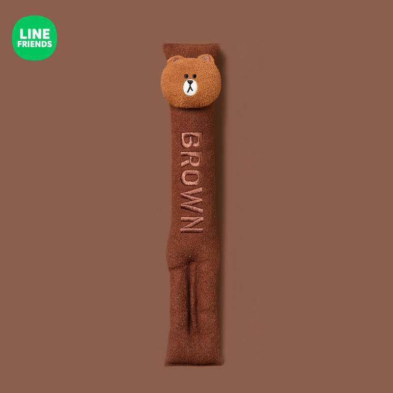 

Line Friends Brown Bear Car Safety Belt Shoulder Pad Cover High-End Insurance Protective Cover Car Decoration Girls South Korea Brown [Seat Gap Plug] Plush Style*1 Piece