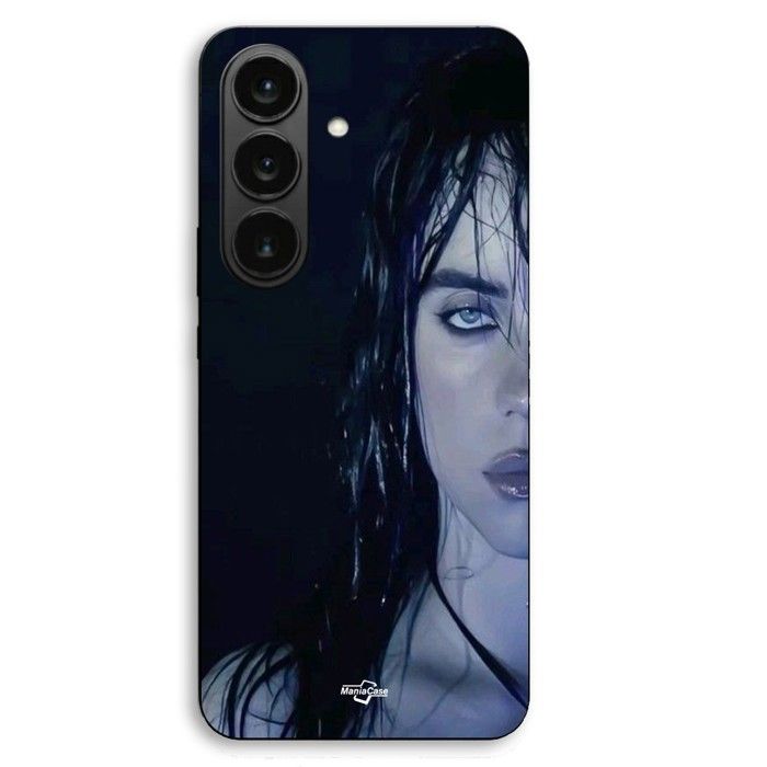Coque de téléphone - MANIACASE - Samsung Galaxy S26 - Silicone TPU - Visage Billie Eilish - Noir nero