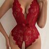 Erotic Lace Open Crotch Backless Lingerie Bodysuit