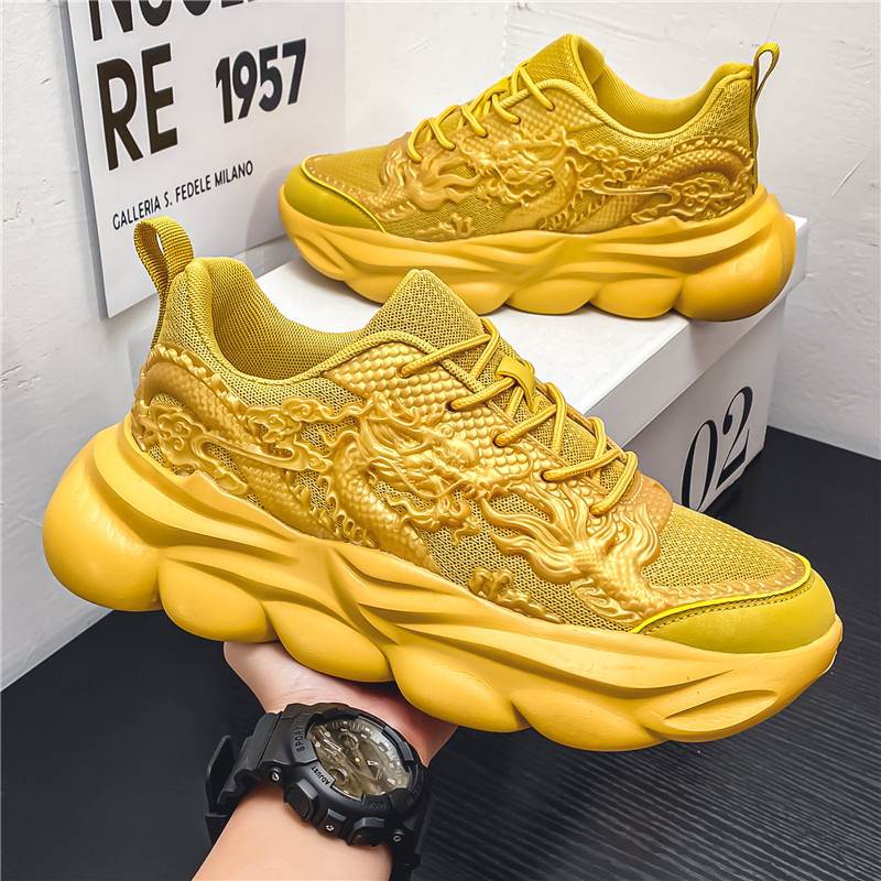 Xinhao Shoes and Boots Strictly Select Men's Trendy Dad Shoes 2025 Dragon Year Natal Year Shoes Red Country Platform Sports and Leisure Trendy Shoes