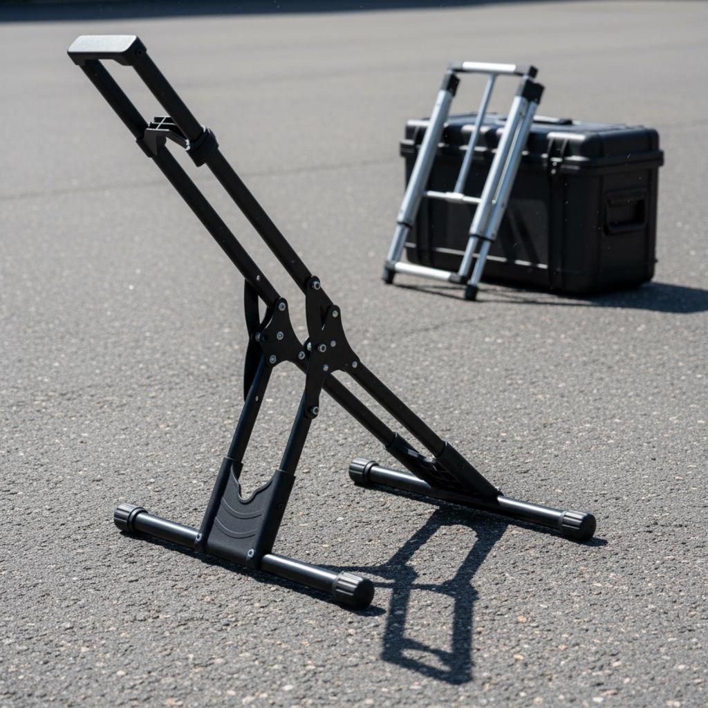 Double Rod Bike Stand Stable Support Portable Cycle Effortless to Set up