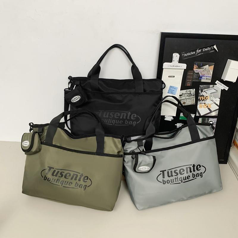 Women's Messenger Bag Letter Print Student's Large Capacity Shoulder Bag Men's Handbag