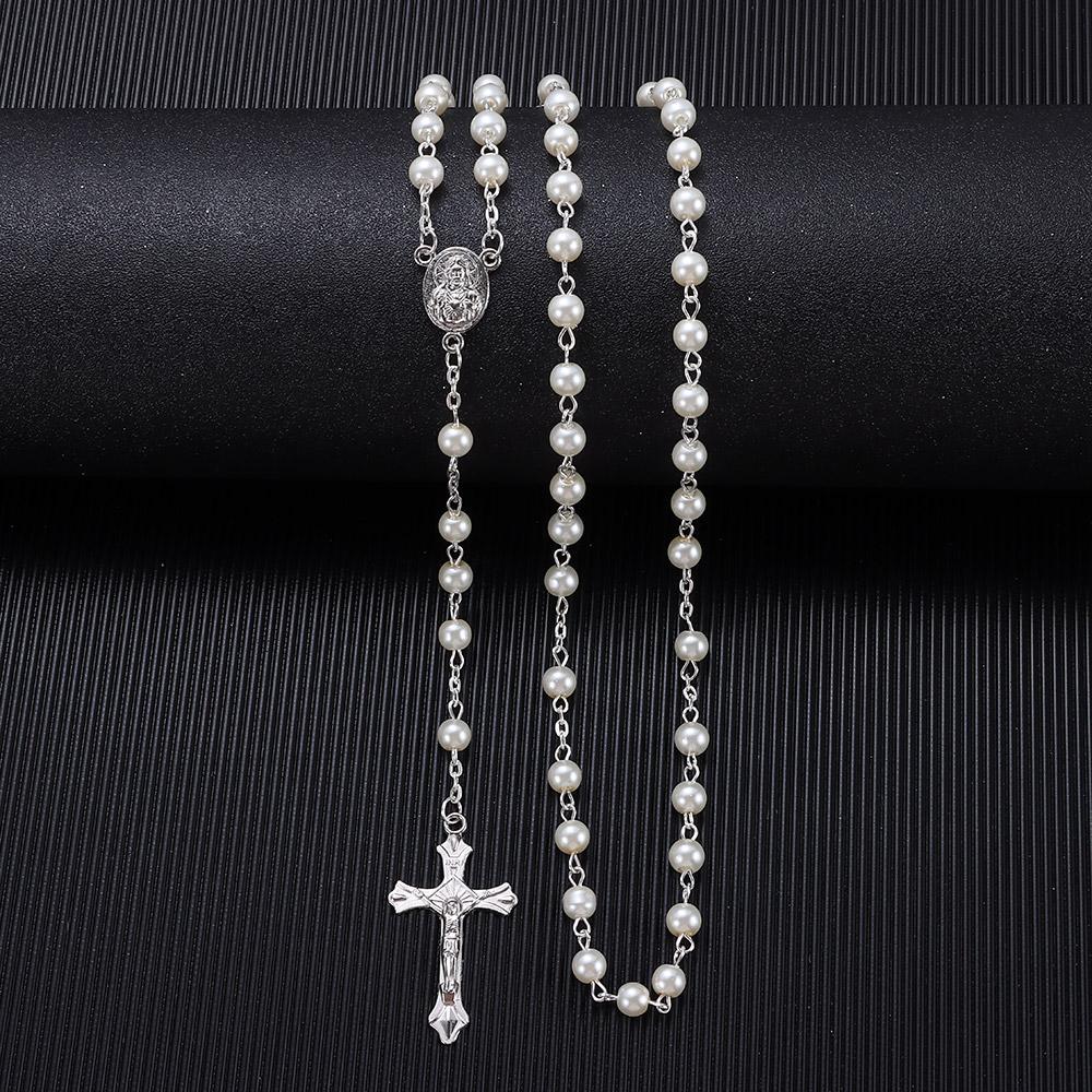 6mm Solid Colored Rosary Beads Catholic Necklace Rosary Beads Women Necklace for Teenage Girl