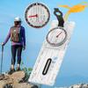 Compass Map Scale Ruler Folding Survival Waterproof Multifunctional for Outdoor Hiking Camping Survival Guiding Tool