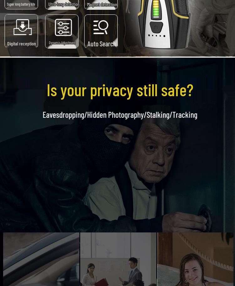 T8000 Hochsensibler GPS-Signal-, Infrarotkamera- und Abhörgerät-Detektor