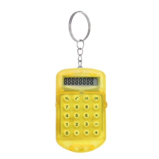Portable Mini Flip Calculator Hanging Pendant Keychain Keyring Key Holder Gift