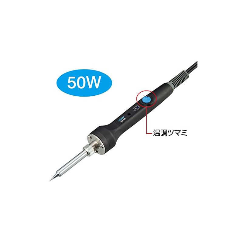 HOZAN HS-26 Temperature-Controlled Soldering Iron, Lead-Free Solder Compatible, Integrated Temperature Control Circuit, Adjustable Temperature