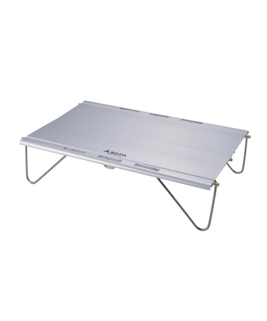 SOTO Low Table Mini Lightweight with Storage Pouch Aluminum Integrated Solo Duo Camping Trekking Mountain Climbing Outdoor Field Kite ST-632