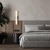 Kinkiet Ścienny Nowoczesny Biały Szklana Tuba W Kreski 45 Cm Ip44 Zmienna Barwa Led 8W Linea Light Prestige