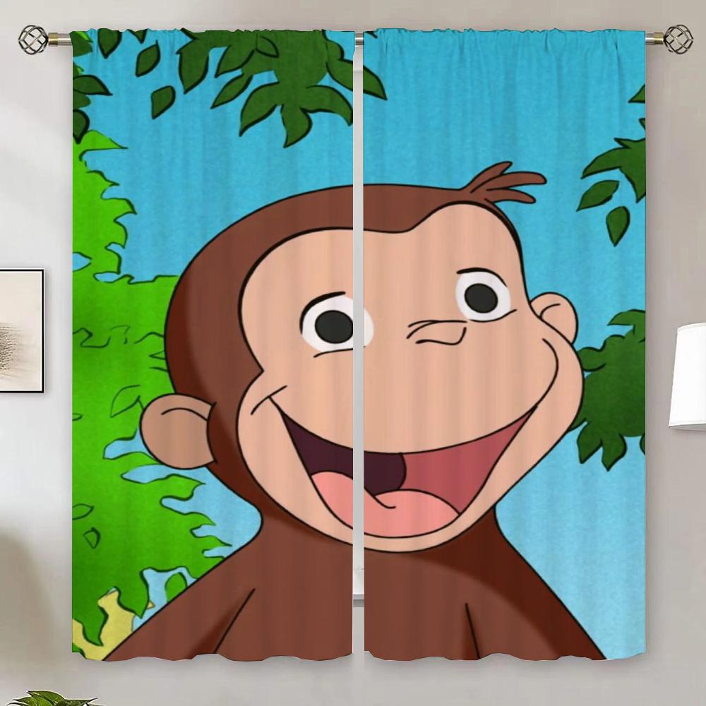 Curious George Window Blinds Blind Shade Curtain for Quarto Curtains for Kitchen Tulle In Kitchen Blackout Curtain 100% Shades