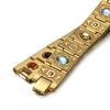 Schweres Punk Goldfarben Edelstahl Bio-Energie Kettenarmband Herren Wonen HipHop CZ Zirkon Gesundheit Magnetisches Armband Schmuck