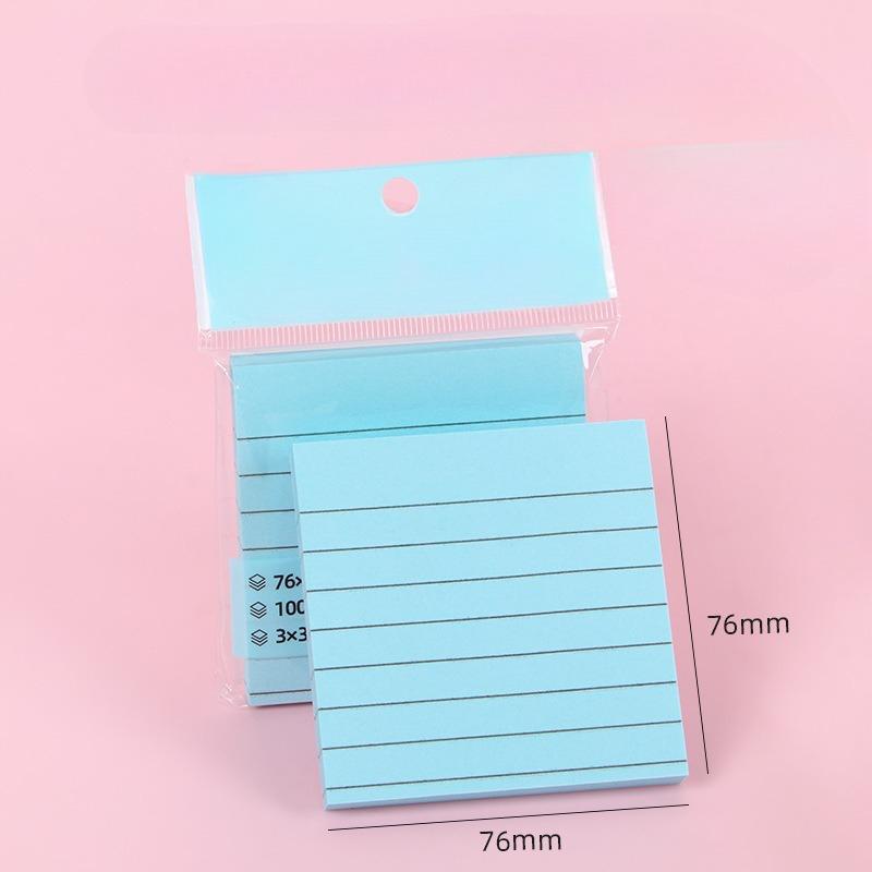 Colored Horizontal Line Sticky Notes Students Multifunctional Removable Note Paper Office Notes Memos Message Sticker Stationery
