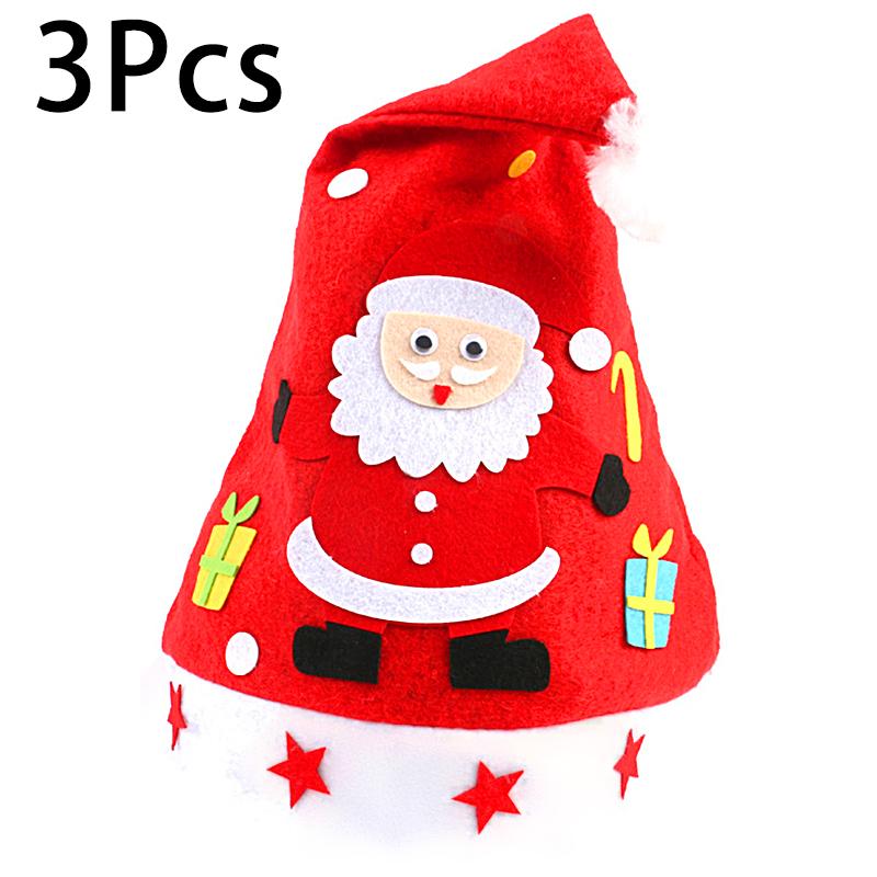

3 шт./компл. набор для творчества DIY нетканые игрушки ручной работы мультфильм новая рождественская шапка личность для детей высокое качество