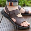 Star-headed Woodpecker Sandals Men's Summer New Leather Cowhide Beach Shoes Men's Soft-soled Anti-sandals