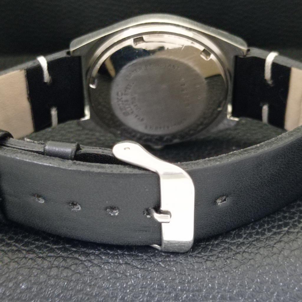 SEIKO 5 AUTOMATIC VINTAGE JAPAN 6319A MENS ARABIC BLACK DIAL WATCH a701317-5 R206a-a701317