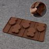 Puntos Silicone 5 Grid Double Heart Shaped Non Stick Lolly Chocolate Cookie Candy Mold