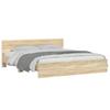 Bed Frame Wall Mounted Sonoma 193 x 203 cm Engineered Wood