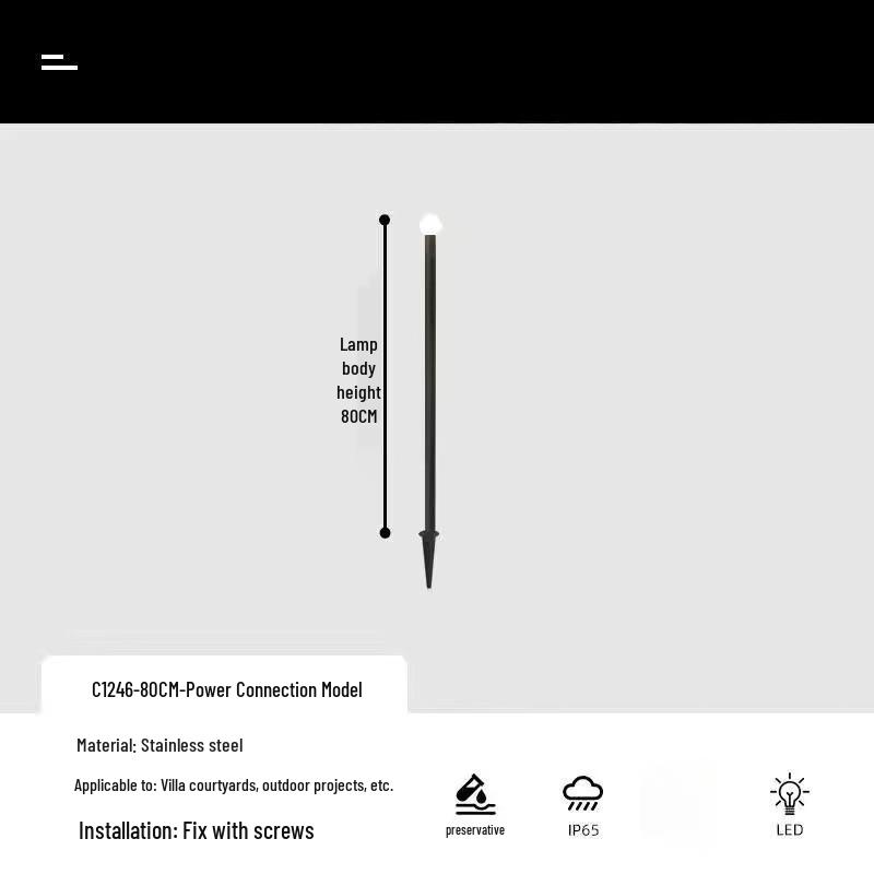 Xuan Yong 80CM Solar Stainless Steel Garden Path Light