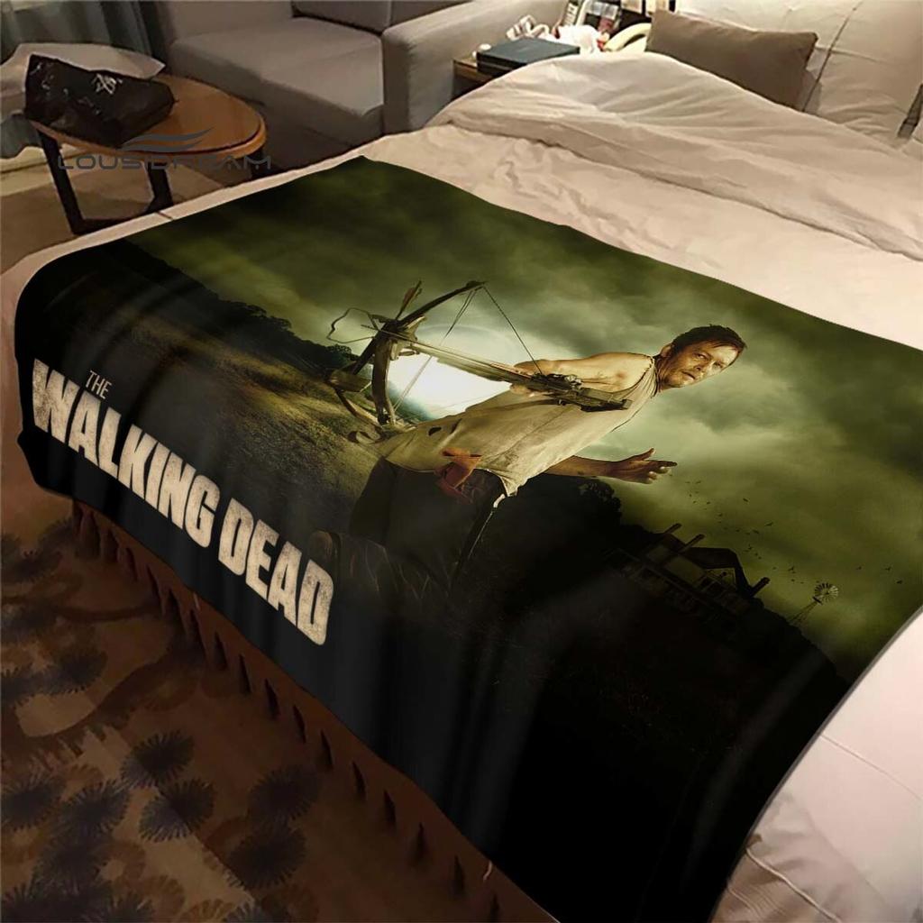 Daryl Dixon The Walking Dead Throws Blanket Horror TV Series Sofa Blanket for Adults and Children Bedroom Living Room Decoratio