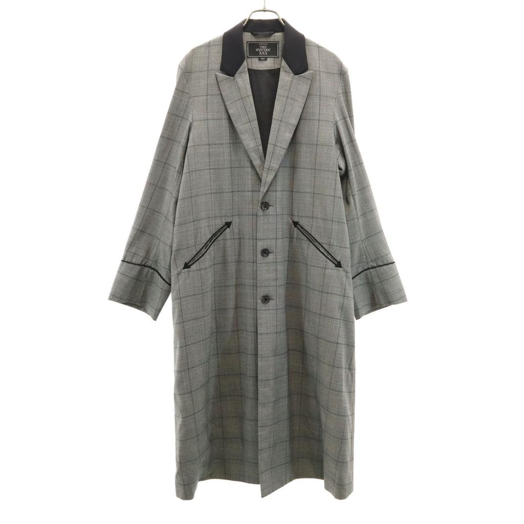 Thee Hysteric XXX made in Japan Glen check Chester coat S gray Men's Used