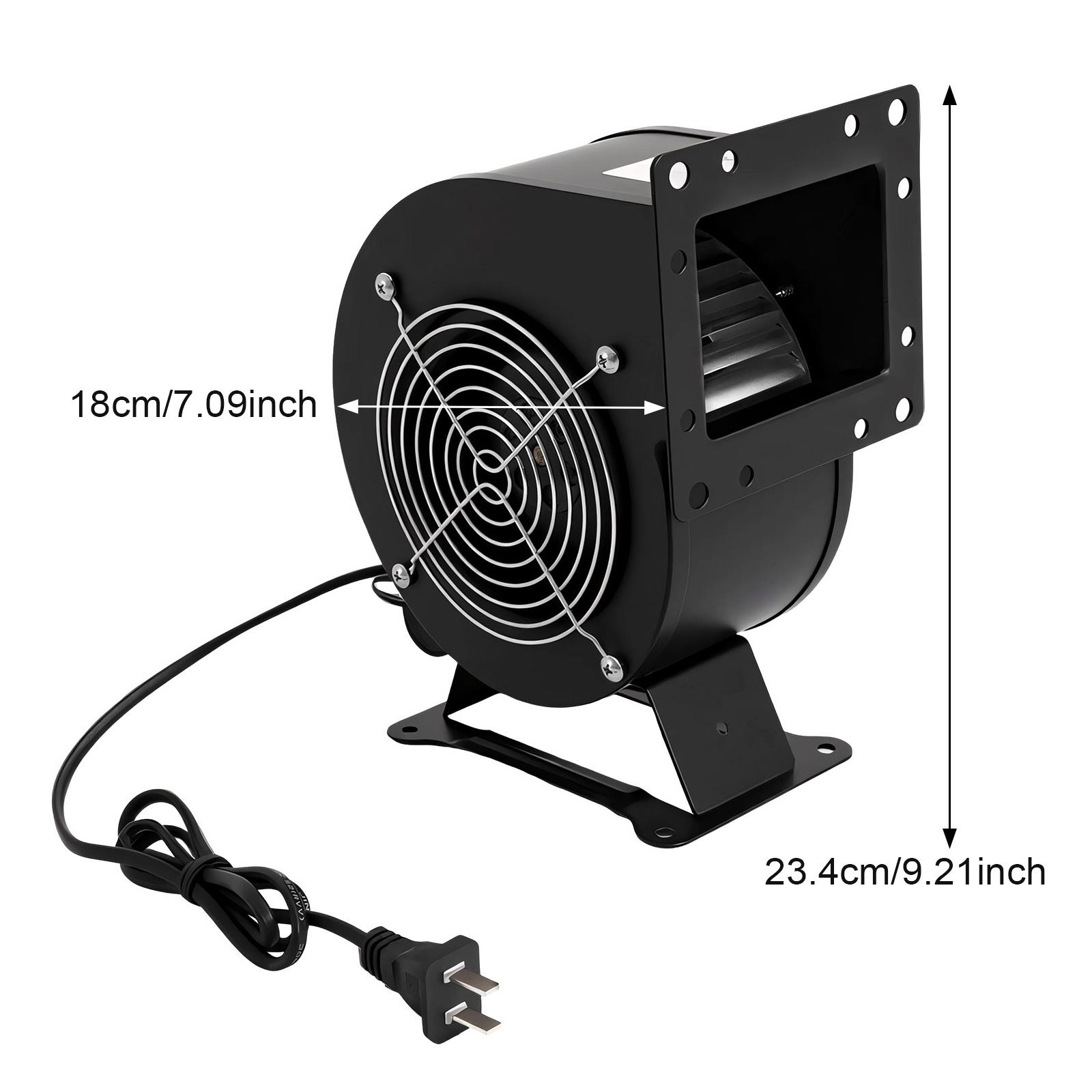 

Centrifugal Blower Fan 110V Outdoor Wood Furnace Boiler Blower 196CFM Squirrel Cage Fan for Extruder Cooling/Duct Ventilation US чорний