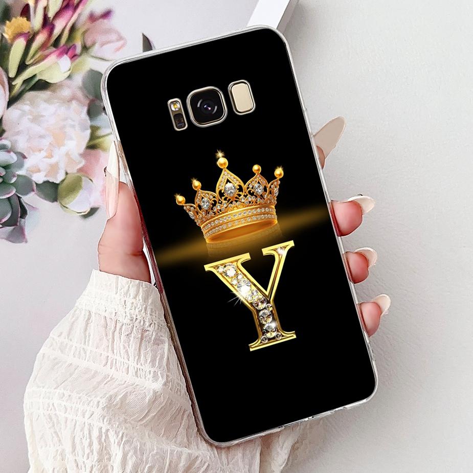 For Samsung Galaxy S8 Case SM-G950F New Crown Letters Cover Soft Silicone Slim Phone Case For Samsung S8 Plus S8+ SM-G955F Shell
