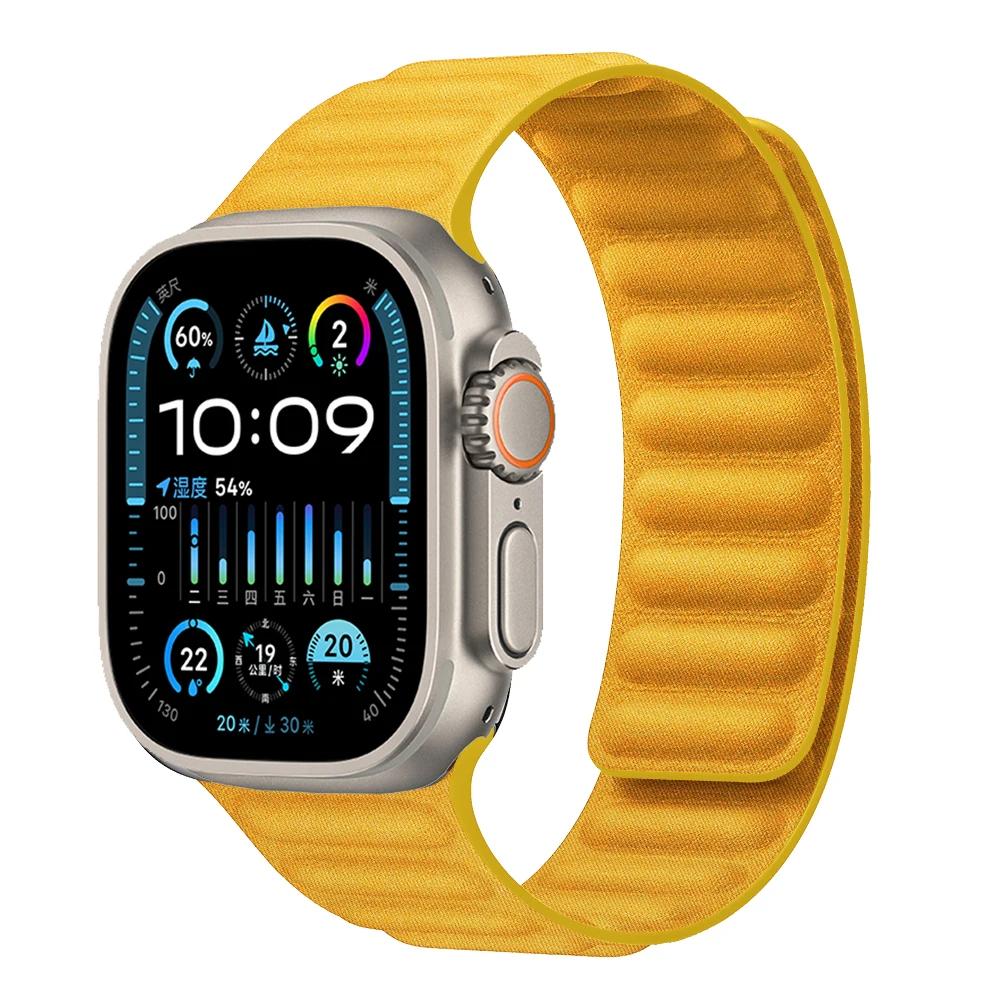 Silicone Strap for Apple Watch Ultra 3/2 49mm 11 10 9 8 7 45mm 41mm 42mm 46mm Band Magnatic Bracelet Wristband iWatch 6 SE Belt