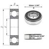 Motoforti 6205DDU Deep Groove Ball Bearings 25x52x15mm P4 Double Rubber Seal Lubricated Bearings Car Scooter Skateboard Wheel